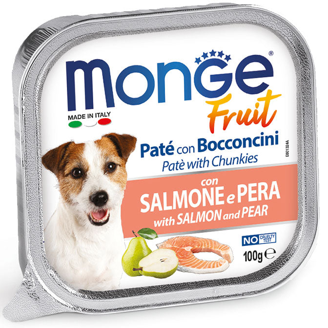 Monge Paté Salmone e Pera 100g - Cani Adulti Monge Paté Salmone e Pera 100g - Cani Adulti
